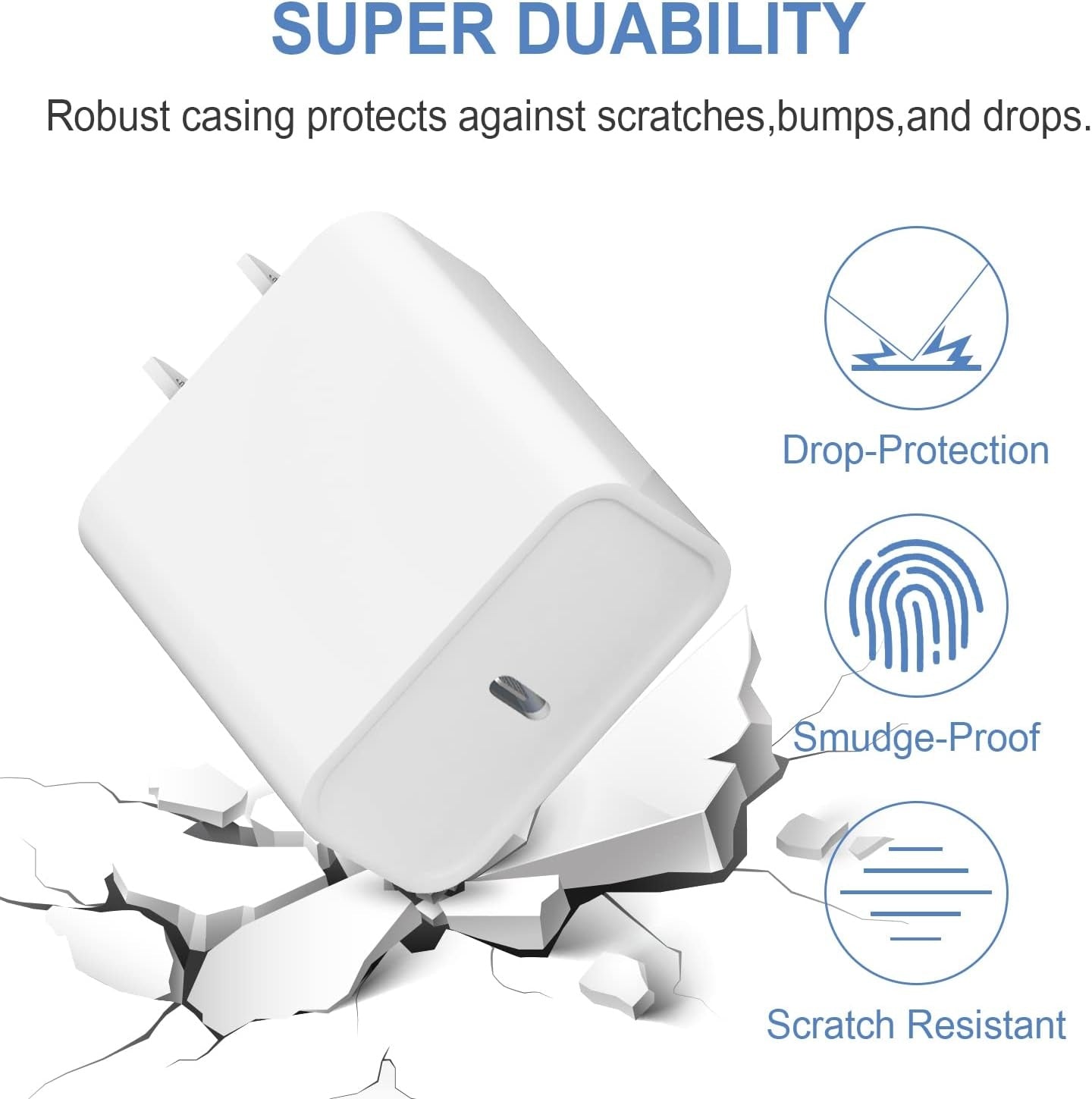 iPhone Fast Charger 2-Pack Kit | Type-C Wall Adapter + 6FT Cable | Travel & Home