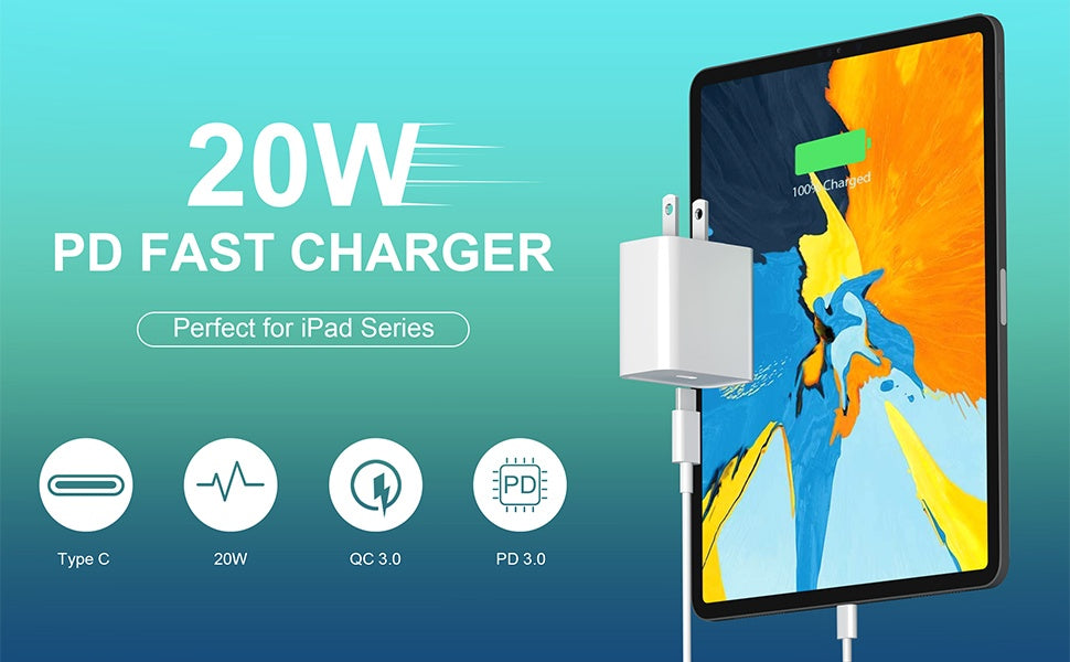 iPhone Fast Charger 2-Pack Kit | Type-C Wall Adapter + 6FT Cable | Travel & Home