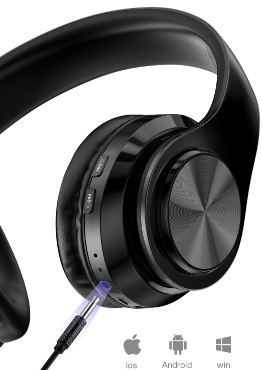 Workaway Tech | Super Bass Wireless Bluetooth Headphones with LED Lights (Foldable)