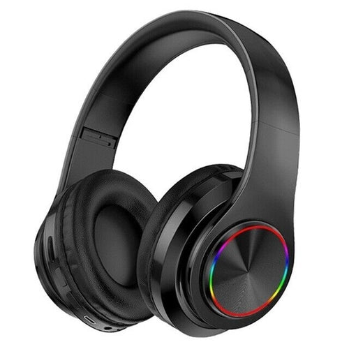 Workaway Tech | Super Bass Wireless Bluetooth Headphones with LED Lights (Foldable)