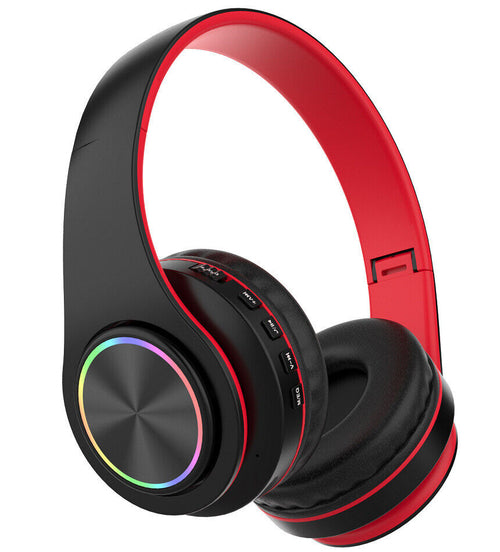 Workaway Tech | Super Bass Wireless Bluetooth Headphones with LED Lights (Foldable)