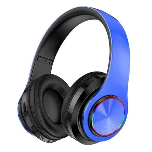 Workaway Tech | Super Bass Wireless Bluetooth Headphones with LED Lights (Foldable)