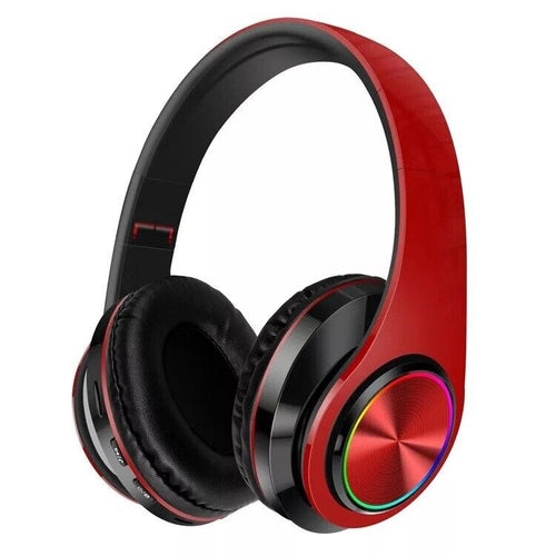 Workaway Tech | Super Bass Wireless Bluetooth Headphones with LED Lights (Foldable)