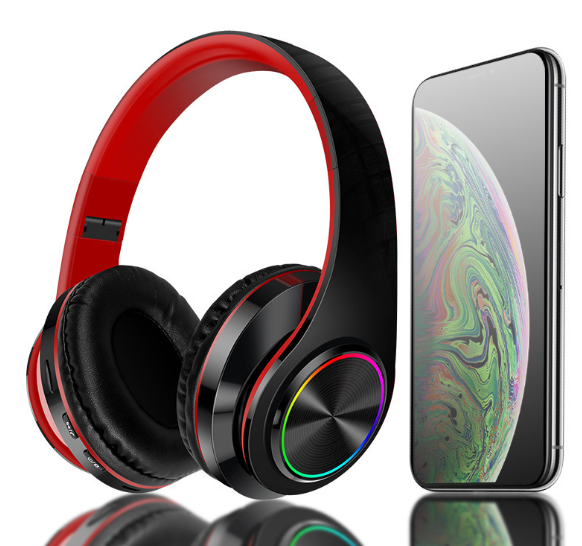 Workaway Tech | Super Bass Wireless Bluetooth Headphones with LED Lights (Foldable)