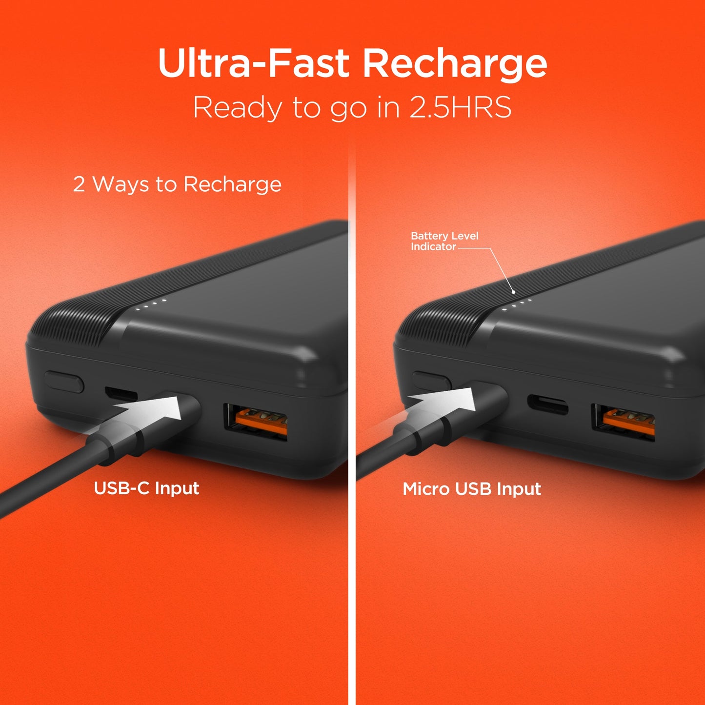 Hypergear 20000mAh 20W PD + USB Power Bank Black (15458-HYP)