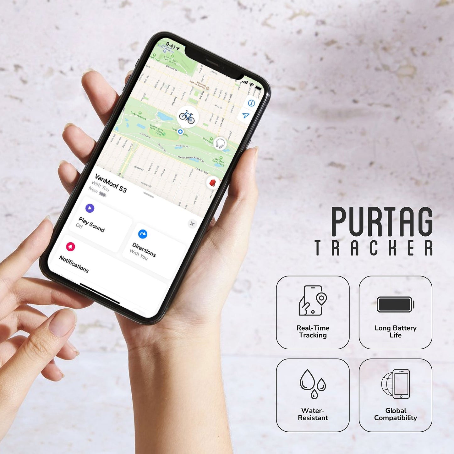 Purtag Tracker | Bluetooth Item Finder | Key/Luggage/Pet Tracker