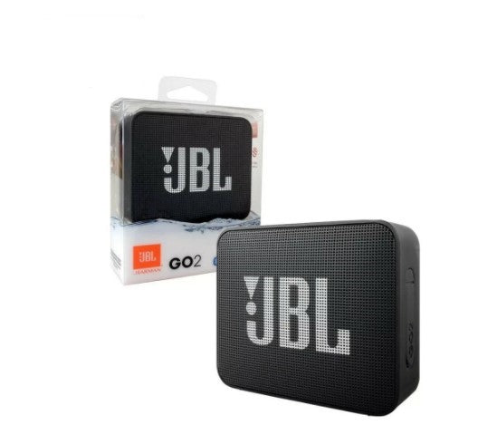Blue JBL GO2 waterproof portable Bluetooth speaker